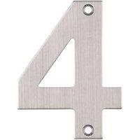 Eclipse Door Numeral 4 Satin Stainless Steel 102mm (32463)