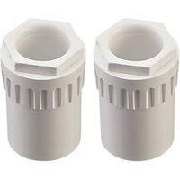 Deta TTE Female Conduit Adaptors 20mm White 2 Pack (324VT)