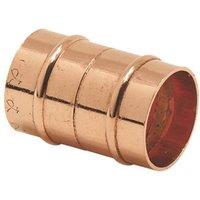 Yorkshire Copper Solder Ring Equal Couplers 22mm 2 Pack (3251G)