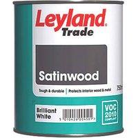 Leyland Trade 750ml Brilliant White Satinwood Solvent-Based Trim Paint (325HF)