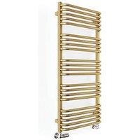 Terma 1140mm x 500mm 2017BTU Brass Curved Designer Towel Radiator (325RH)