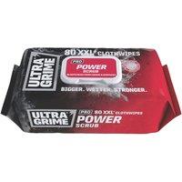 Ultragrime Pro Power Scrub XXL+ Cleaning Wipes White 80 Pack (326CH)