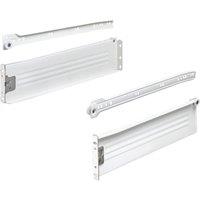 Essentials White Side Fix Drawer Runners 450mm 2 Piece Set (326TE)