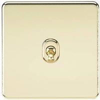 Knightsbridge 10AX 1-Gang 2-Way Light Switch Polished Brass (326TY)
