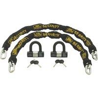 Burg-Wachter Hardened Steel Heavy Duty Security Kit: 2 x Chain, 2 x Lock & 2 1m x 10mm (326YY)