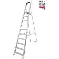 Lyte Aluminium 2.74m 10 Step Platform Step Ladder (327FG)