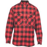Hard Yakka Long Sleeve Check Flannel Shirt Shirts Red Large 40" Chest (327XT)