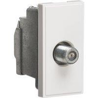 Knightsbridge Screened Modular F-Type Satellite Socket White (327YA)
