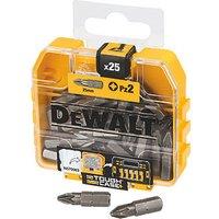 DeWalt 6.35mm 25mm Hex Shank PZ2 PZ Screwdriver Bit Box 25 Pack (3289R)