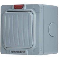 Contactum IP66 20A 1-Gang 1-Way Weatherproof Outdoor Switch with Neon (328RP)