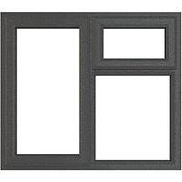 Crystal Left-Hand & Top Opening Clear Triple-Glazed Casement Anthracite on White uPVC Window 1190mm x 1040mm (329JN)