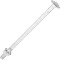 Timco Exterior Coach Bolts Carbon Steel Organic Silver Coating M8 x 150mm 10 Pack (329KG)