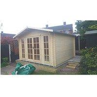 Shire Epping 3 12' x 12' (Nominal) Apex Timber Log Cabin (33037)