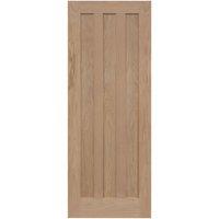 Unfinished Oak Wooden 3-Panel Internal Door 1981mm x 762mm (330FA)