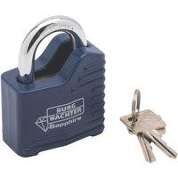 Burg-Wachter Sapphire Steel Weatherproof Laminated Padlock 50mm (330YY)