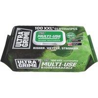 Ultragrime Pro Multi-Use Bio XXL+ Cleaning Wipes White 100 Pack (331CH)