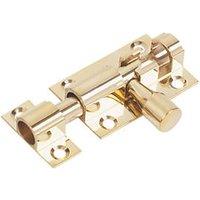 Straight Door Bolt Polished Brass 38mm (33232)