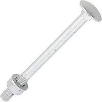 Timco Exterior Coach Bolts Carbon Steel Organic Silver Coating M6 x 75mm 10 Pack (332KG)