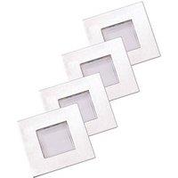 Sensio Luce TrioTone Recessed Square LED Kitchen Plinth Lights Chrome 2.4W 20lm 4 Pack (332PE)
