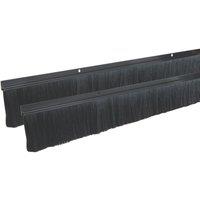 Stormguard Industrial Door Brush Seals Black 1.25m 2 Pack (333VV)