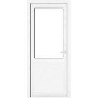 Crystal 1-Panel 1-Clear Light Left-Handed White uPVC Back Door 2090mm x 840mm (334KF)