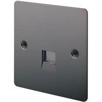 LAP 1-Gang Master Telephone Socket Black Nickel (33543)