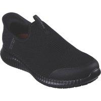 Skechers Cessnock - Gwynedd Size 4 Womens Black Slip-On Occupational Work Trainers (335VU)