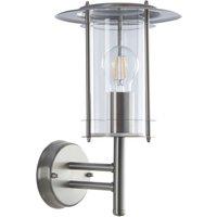 Saxby York Outdoor Wall Light Brushed Stainless Steel (335VX)