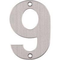 Eclipse Door Numeral 9 Satin Stainless Steel 102mm (33619)