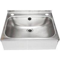 1 Bowl Stainless Steel Wall-Hung Washbasin & Waste Pack 457mm x 357mm (33760)
