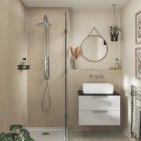 Multipanel Unlipped Bathroom Waterproof Wall Panel Matt Tavolo Taupe 2400mm x 1200mm x 11mm (337CG)