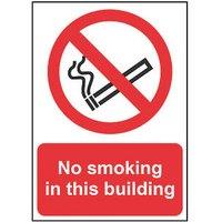 Essentials "No Smoking In This Building" Sign 210mm x 148mm (337HL)