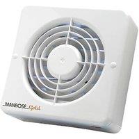 Manrose MG100H 100mm (4") Axial Bathroom Extractor Fan with Humidistat & Timer White 240V (338GY)