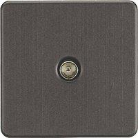 Knightsbridge 1-Gang Coaxial TV Socket Smoked Bronze (338TY)