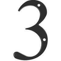 Fab & Fix Door Numeral 3 Black 80mm (3397P)