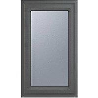 Crystal Right-Hand Opening Clear Triple-Glazed Casement Anthracite on White uPVC Window 610mm x 820mm (339JM)
