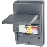 Lewden PRO IP65 Weatherproof Outdoor 6-Module 6-Way Populated EV Charger Consumer Unit with SPD (339YM)