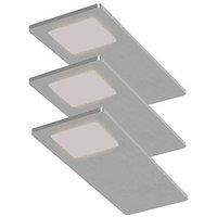 Sensio Astro TrioTone Rectangular LED Under Cabinet Lights Aluminium 14.4W 240-270lm 3 Pack (340PE)