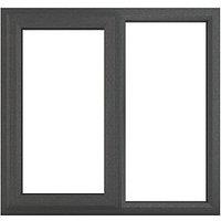 Crystal Left-Hand Opening Clear Triple-Glazed Casement Anthracite on White uPVC Window 1190mm x 1190mm (341JM)