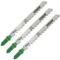 Erbauer Laminate Jigsaw Blades 100mm 3 Piece Set (341PH)