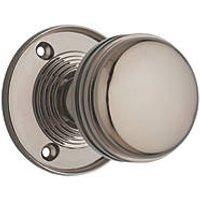 Designer Levers Ringed Mortice Door Knob Pair Black Nickel 64mm (342KK)