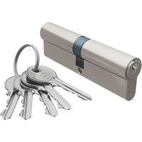 Smith & Locke Fire Rated 1 Star Double Double Cylinder Lock 50-50 (100mm) Satin Nickel (343TE)