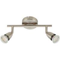 Saxby Amalfi Bar 2-Light Spotliight Satin Nickel (343VX)
