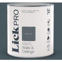 LickPro 2.5Ltr Blue 07 Vinyl Matt Emulsion Paint (344TM)