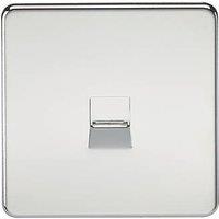 Knightsbridge 1-Gang Slave Telephone Socket Polished Chrome (344TX)