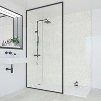 Multipanel Unlipped Bathroom Waterproof Wall Panel Gloss Grey Marble 2400mm x 1200mm x 11mm (345CG)