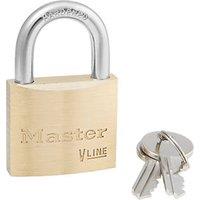 Master Lock 4140 V Line Padlock Brass 40mm (345KH)