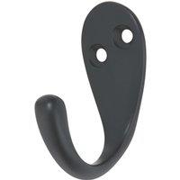 Essentials Single Hooks Black 46mm 5 Pack (345TA)