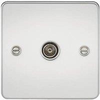 Knightsbridge 1-Gang Coaxial TV Socket Polished Chrome (345TY)