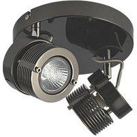 Inlight PEDRO Round 2-Light Spotlight Black Chrome (3468P)